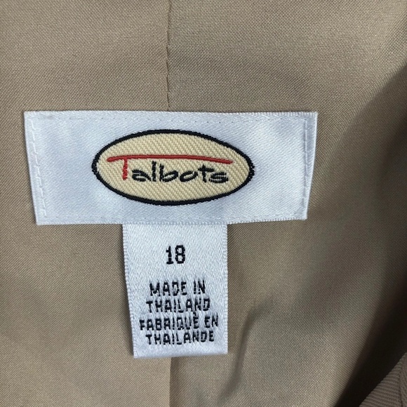Talbots Light Tan Double-Breasted Blazer - Picture 3 of 3